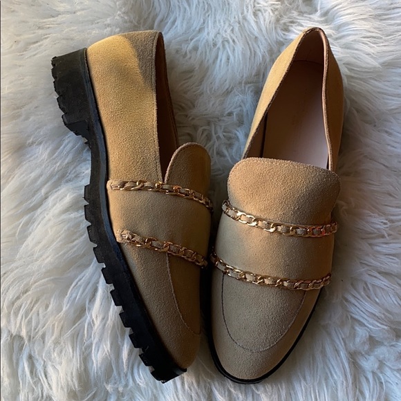 NWT Karl lagerfeld SUEDE SLIP-ON sand FLATS - Picture 9 of 11